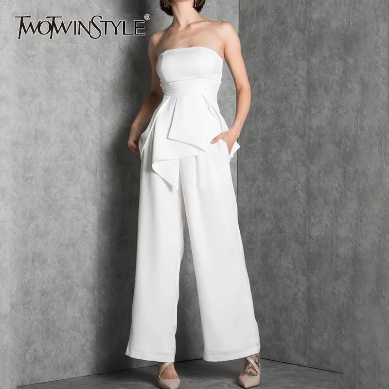 TWOTWINSTYLE Elegant Two Piece Sets Women Mesh Patchwork Sleeveless Blouser Tops Female High Waist Wide Leg Pants Suit Fashion
TWOTWINSTYLE Elegant Two Piece Sets Women Mesh Patchwork Sleeveless Blouser Tops Female High Waist Wide Leg Pants Suit Fashion
