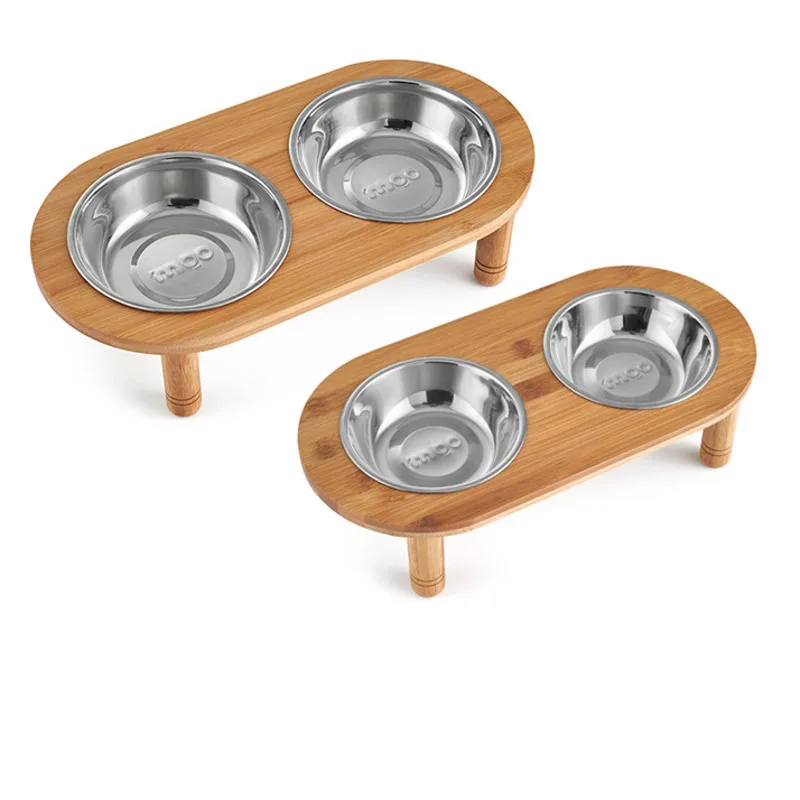 Pet Feeder with bamboo Stand Dog and Cat Double Bowls Pet dining table bowl Cat Anti-slip Dish and Water Dispenser CW123
Pet Feeder with bamboo Stand Dog and Cat Double Bowls Pet dining table bowl Cat Anti-slip Dish and Water Dispenser CW123