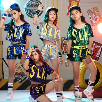 Boys / Girls Jazz Dancing Costume Child Hip Hop Dance Costume Sequins Tops+Pants Kids Stage Performance Dance Clothing DWY510
Boys / Girls Jazz Dancing Costume Child Hip Hop Dance Costume Sequins Tops+Pants Kids Stage Performance Dance Clothing DWY510