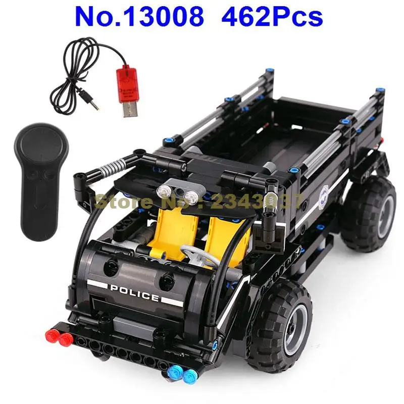 13008 462pcs Remote Control RC SWAT Police Transport Vehicle Electric USB Building Blocks Toy
13008 462pcs Remote Control RC SWAT Police Transport Vehicle Electric USB Building Blocks Toy