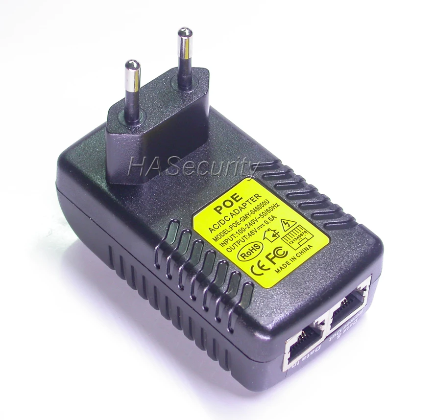 POE power injector for IP network camera input AC100-240V / output DC48V Mid-Span 4/5(+) 7/8(-) 0.5A (max)
POE power injector for IP network camera input AC100-240V / output DC48V Mid-Span 4/5(+) 7/8(-) 0.5A (max)