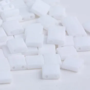 Taidian Miyuki Tila Beads For Bohochic Style Bracelet Opaque White color 5x5x1.9mm 3grams/lot About 33 Pieces
Taidian Miyuki Tila Beads For Bohochic Style Bracelet Opaque White color 5x5x1.9mm 3grams/lot About 33 Pieces