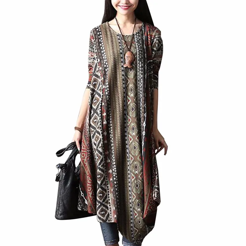 ZANZEA Women O Neck Long Sleeve Retro Floral Print Asymmetric Hem Midi Dress Autumn Leisure Beach Kaftan Vestido Plus Size 5xl
ZANZEA Women O Neck Long Sleeve Retro Floral Print Asymmetric Hem Midi Dress Autumn Leisure Beach Kaftan Vestido Plus Size 5xl