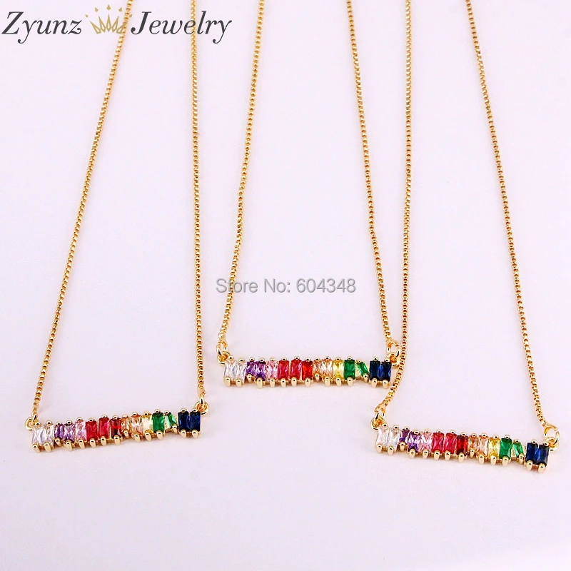 10PCS ZYZ333-5114 red green blue cz charm delicate necklace choker colorful rainbow baguette cubic zirconia drop charm necklace
10PCS ZYZ333-5114 red green blue cz charm delicate necklace choker colorful rainbow baguette cubic zirconia drop charm necklace