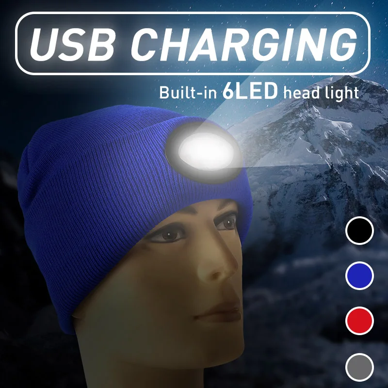 6 LED Cap Light Headlight HeadLamp Beanie Knit Rechargeable Head Flashlight Head Cap Hat Light Fishing Camping Running Head Lamp
6 LED Cap Light Headlight HeadLamp Beanie Knit Rechargeable Head Flashlight Head Cap Hat Light Fishing Camping Running Head Lamp