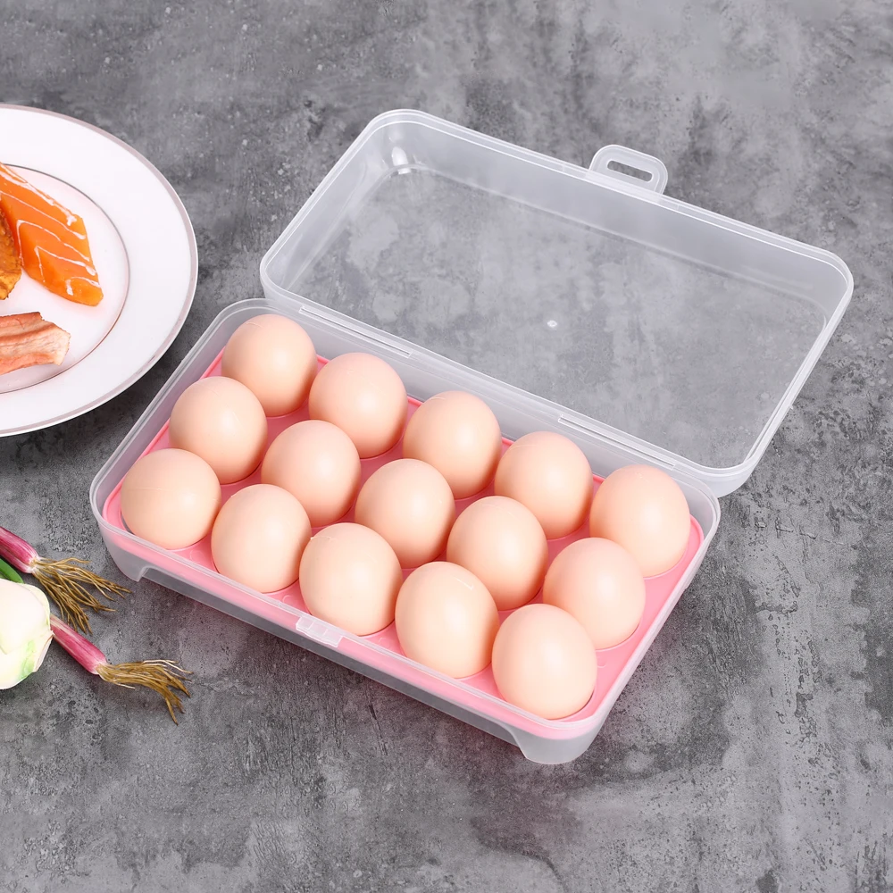 15-Egg Tray Holder Kitchen Refrigerator Egg Storage Organizer Container for kitchen and fridge with Lid
15-Egg Tray Holder Kitchen Refrigerator Egg Storage Organizer Container for kitchen and fridge with Lid