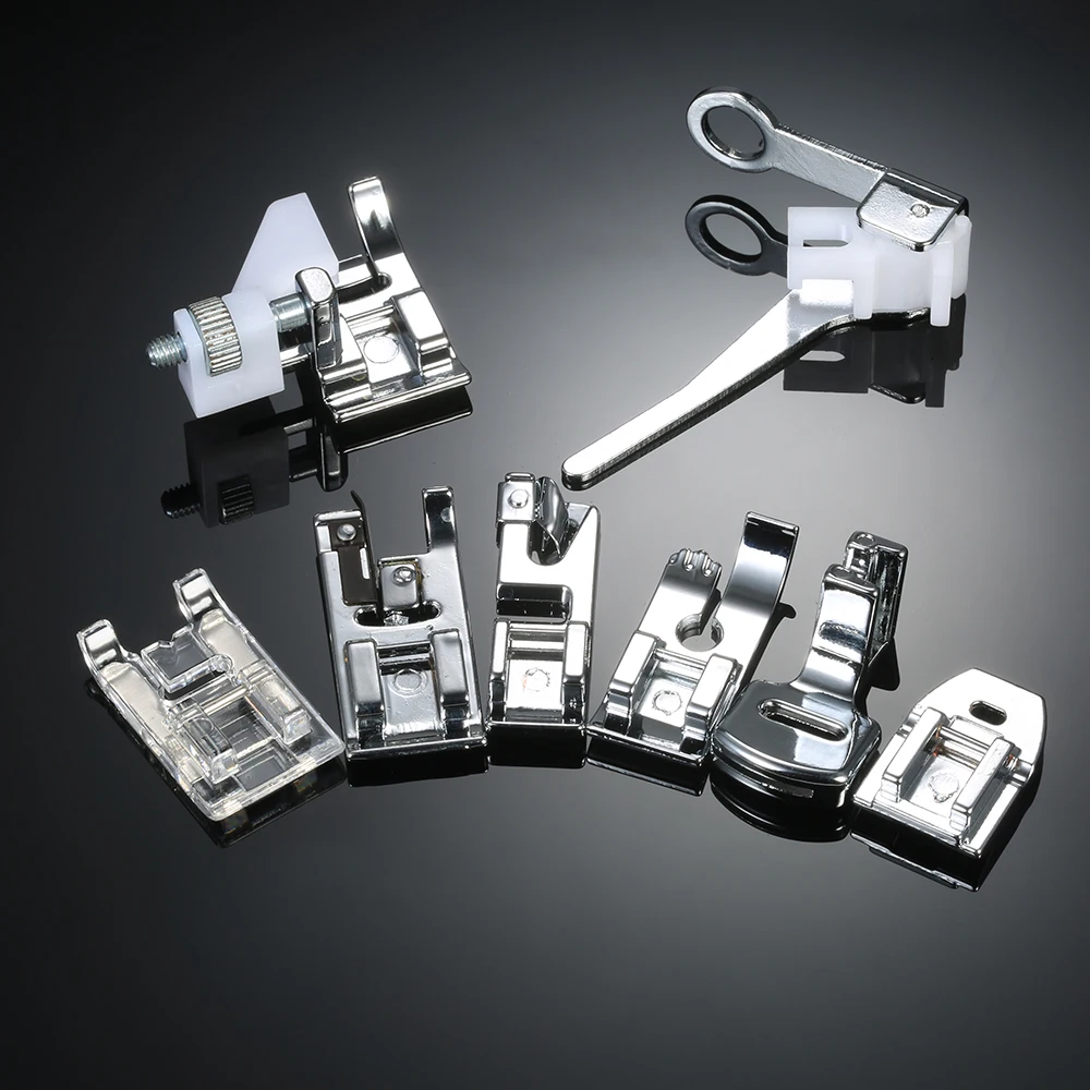 8pcs Professional Domestic Sewing Machine Presser Foot Set Hem Foot Spare Parts Accessories for Singer Feiyue Janome Brother
8pcs Professional Domestic Sewing Machine Presser Foot Set Hem Foot Spare Parts Accessories for Singer Feiyue Janome Brother