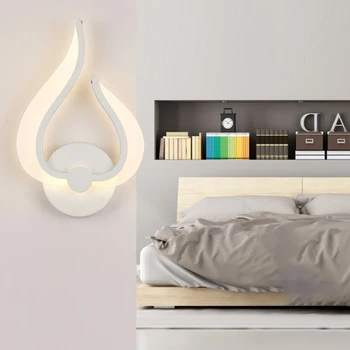 110-220V Modern LED Wall Lamp Flame Bedside Light For Bathroom Bedroom Acrylic Wall Sconce White Indoor Lighting Decoration
110-220V Modern LED Wall Lamp Flame Bedside Light For Bathroom Bedroom Acrylic Wall Sconce White Indoor Lighting Decoration