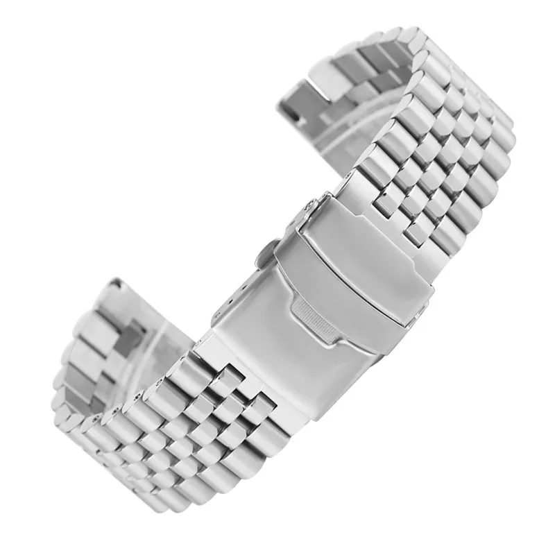 Timekeeper 24MM Classic Silver Stainless Steel Solid Watch Band Fashion Folding Buckle Watch Band High Quality Wristwatch Band
Timekeeper 24MM Classic Silver Stainless Steel Solid Watch Band Fashion Folding Buckle Watch Band High Quality Wristwatch Band