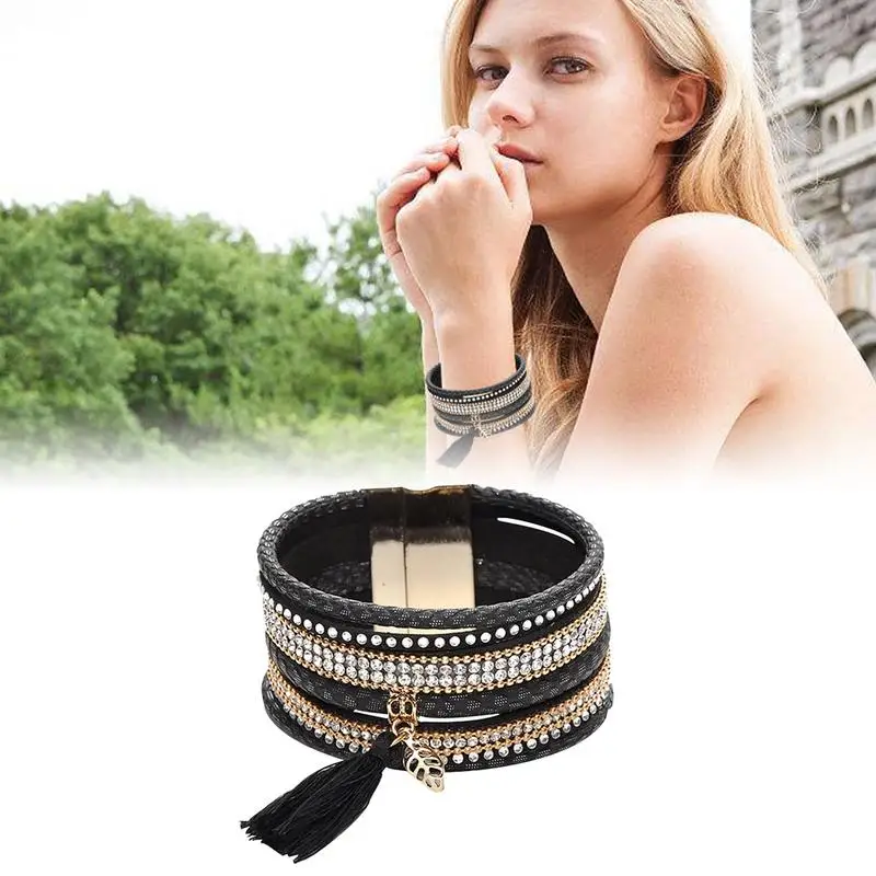 2019 New Design Multi-layers Handmade Braided Leather, Bracelet Bangle Hand Jewelry Bracelet For Retro Punk Casual For Birthday
2019 New Design Multi-layers Handmade Braided Leather, Bracelet Bangle Hand Jewelry Bracelet For Retro Punk Casual For Birthday