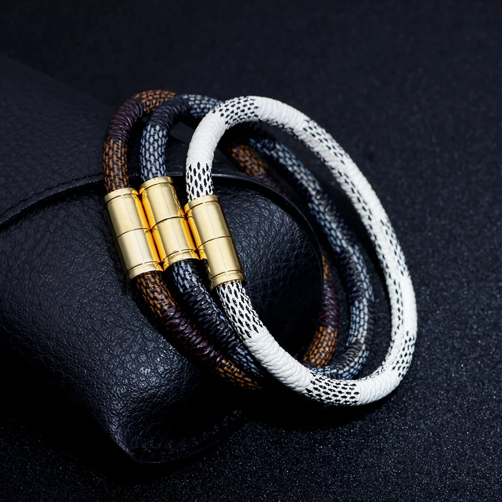 2019 New Fashion Hipster Leather Striped Bracelet Bracelet Men And Women Couple Bracelet Alloy Magnetic Buckle Bracelet
2019 New Fashion Hipster Leather Striped Bracelet Bracelet Men And Women Couple Bracelet Alloy Magnetic Buckle Bracelet