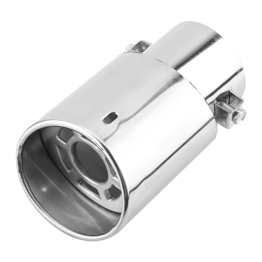 exhaust Glossy Silver Stainless Steel Universal Car Straight Exhaust Pipe Rear Muffler Tip Tail Throat sound muffler New arrives
exhaust Glossy Silver Stainless Steel Universal Car Straight Exhaust Pipe Rear Muffler Tip Tail Throat sound muffler New arrives