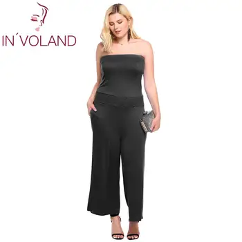 IN'VOLAND Plus Size Women's Jumpsuits Solid Strapless Bodysuits Solid Wide Leg Casual Summer Rompers with Pocket Jumpsuit
IN'VOLAND Plus Size Women's Jumpsuits Solid Strapless Bodysuits Solid Wide Leg Casual Summer Rompers with Pocket Jumpsuit
