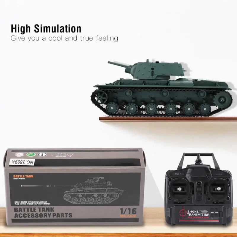 Heng Long 3878-1 1/16 Scale 2.4GHz Frequency Remote Control Simulation Model KV-1 High simulation of real tank model toy for kid
Heng Long 3878-1 1/16 Scale 2.4GHz Frequency Remote Control Simulation Model KV-1 High simulation of real tank model toy for kid
