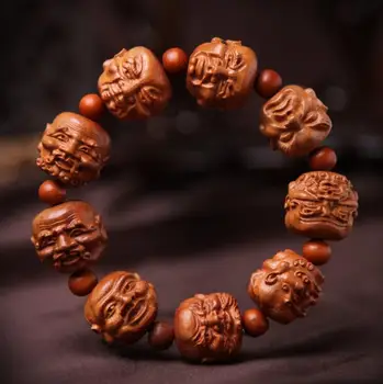 Chinese Peach Wood Carved Eighteen Luo Han Hand Strings Exquisite Buddhism Bracelet Gift
Chinese Peach Wood Carved Eighteen Luo Han Hand Strings Exquisite Buddhism Bracelet Gift