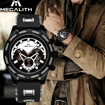 MEGALITH Watch Men Top Brand Luxury Waterproof Luminous Disply Quartz Wrist Watches Mens Sport Chronograph Clock Horloges Mannen 
MEGALITH Watch Men Top Brand Luxury Waterproof Luminous Disply Quartz Wrist Watches Mens Sport Chronograph Clock Horloges Mannen
