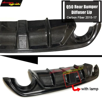 For Infiniti Q50 Carbon Fiber Add on Car Rear Bumper Diffuser lip Spoiler Q50 Q50S With lamp Rear Bumper Diffuser Lip 2015-2017
For Infiniti Q50 Carbon Fiber Add on Car Rear Bumper Diffuser lip Spoiler Q50 Q50S With lamp Rear Bumper Diffuser Lip 2015-2017