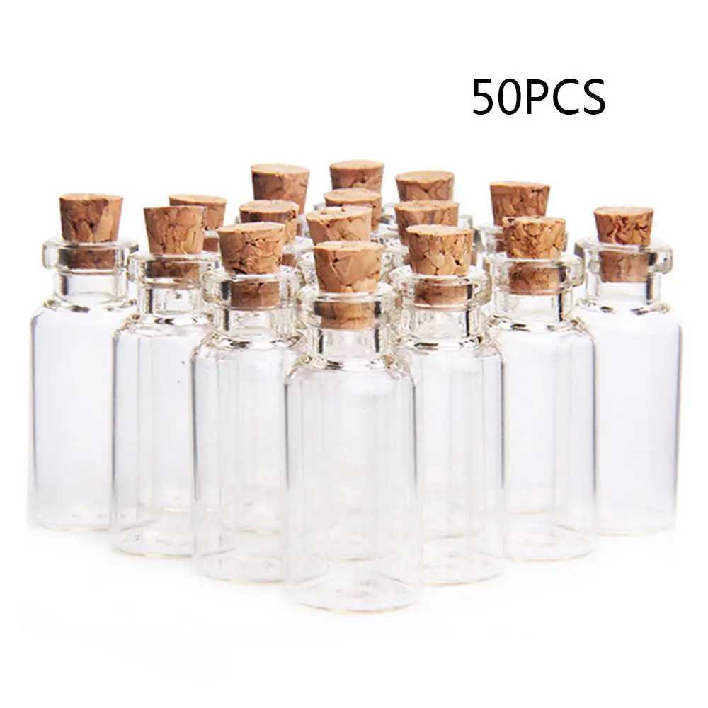 50pcs 5ml Mini Clear Glass Bottle Small Empty Wishing Cork Bottle Message Glass Bottles Vials Jars Container Home Decor
50pcs 5ml Mini Clear Glass Bottle Small Empty Wishing Cork Bottle Message Glass Bottles Vials Jars Container Home Decor