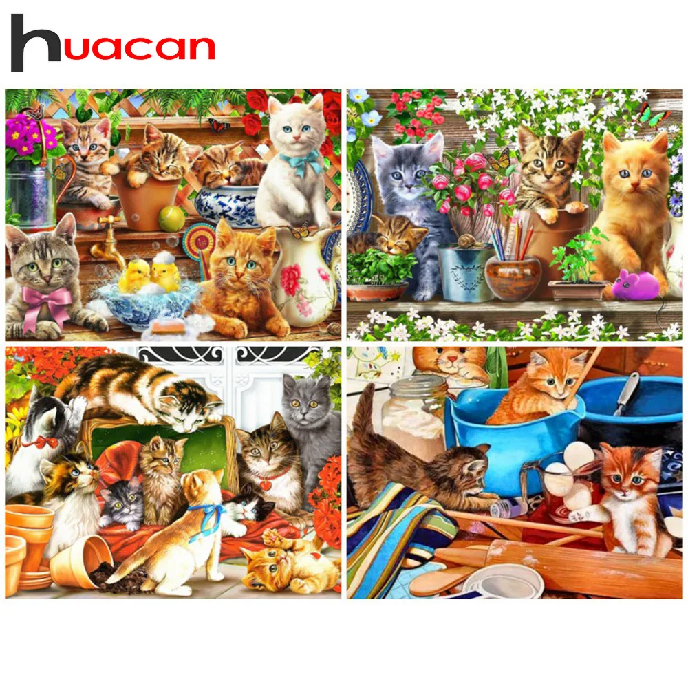 Huacan 5D DIY Diamond Painting Full Square Animal Cat Embroidery Sale Rhinestone Picture Diamond Mosaic Home Decor Drop Ship
Huacan 5D DIY Diamond Painting Full Square Animal Cat Embroidery Sale Rhinestone Picture Diamond Mosaic Home Decor Drop Ship