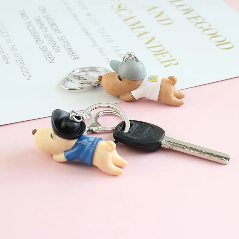 Lovely Puppy Dog Lovers Key Buckle Small Bell Lazy Three-dimensional Lie Prone Dog Automobile Key Chain Decoration Pendant SL007
Lovely Puppy Dog Lovers Key Buckle Small Bell Lazy Three-dimensional Lie Prone Dog Automobile Key Chain Decoration Pendant SL007