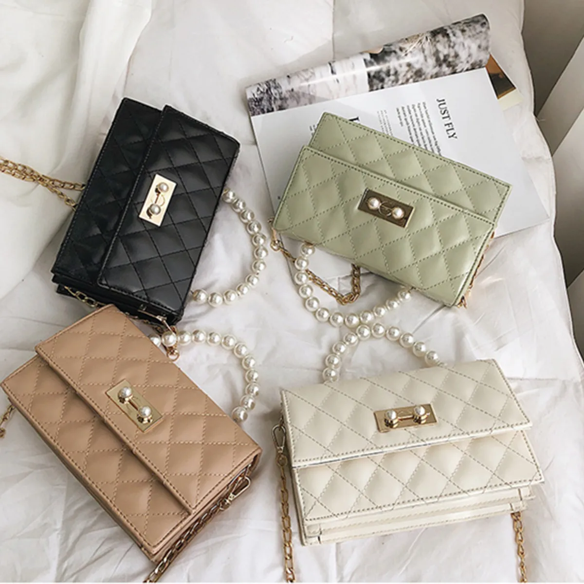 Women Shoulder Bag Pearl Handle Luxury Handbag Brand Female PU Leather Hand Bags Designer Crossbody Bags Ladies Tote Black Green
Women Shoulder Bag Pearl Handle Luxury Handbag Brand Female PU Leather Hand Bags Designer Crossbody Bags Ladies Tote Black Green