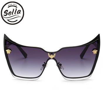 Sella Fashion Women Men Oversized Cateye Sunglasses Brand Designer Alloy Frame Gradient Lens Summer Cool Sun Glasses Eyewear
Sella Fashion Women Men Oversized Cateye Sunglasses Brand Designer Alloy Frame Gradient Lens Summer Cool Sun Glasses Eyewear