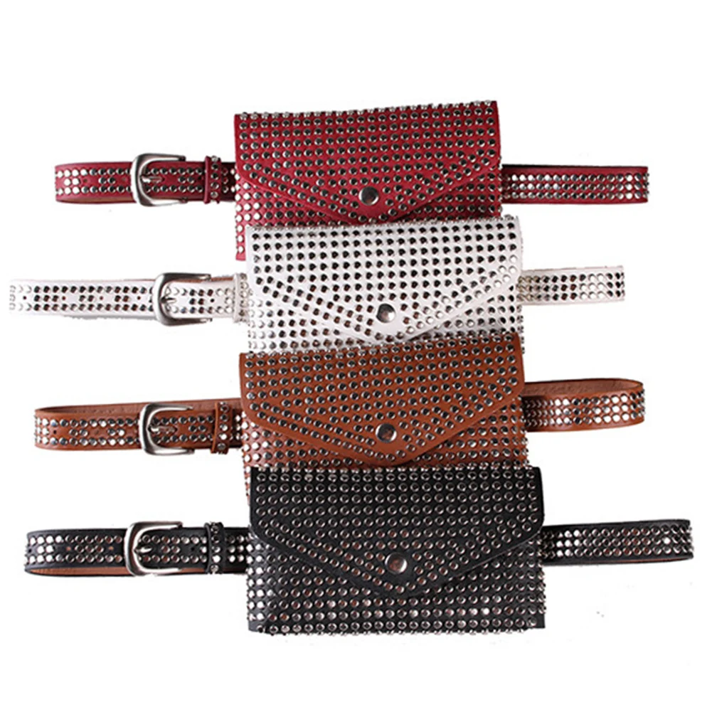Women Rivets Small Fanny Pack 2019 New Fashion Ladies Chic Punk Waist Bag Girls Solid Color Phone Pouch Belt Bag
Women Rivets Small Fanny Pack 2019 New Fashion Ladies Chic Punk Waist Bag Girls Solid Color Phone Pouch Belt Bag