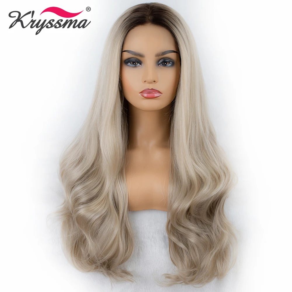 Blonde Ombre Wigs for Women Long Synthetic Lace Front Wig Blonde Wavy Wig with Dark Roots Middle Part Hair for Party
Blonde Ombre Wigs for Women Long Synthetic Lace Front Wig Blonde Wavy Wig with Dark Roots Middle Part Hair for Party