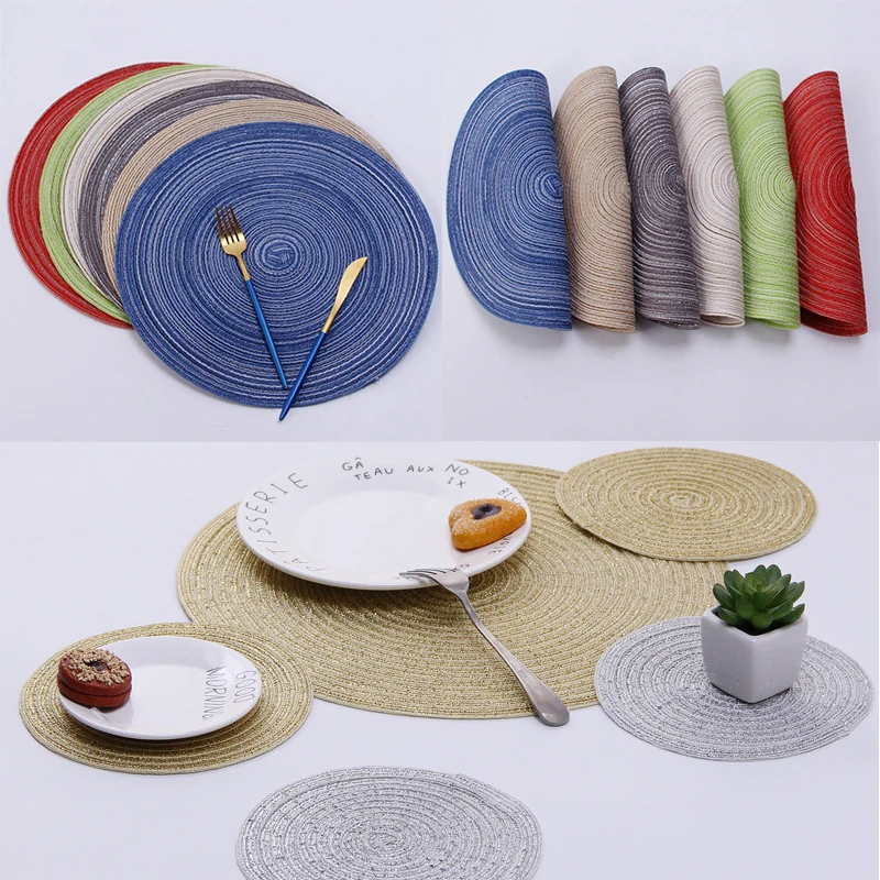 Hot Sale Non Slip Popular Ramie Solid Insulation Pad Placemats Table Mat Kitchen Accessories 1PC Round Design High Quality Linen
Hot Sale Non Slip Popular Ramie Solid Insulation Pad Placemats Table Mat Kitchen Accessories 1PC Round Design High Quality Linen