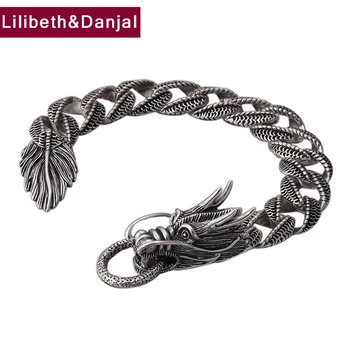 Best Friend Bracelet 100% 925 Sterling Silver Fine Jewelry Men Dragon Chain Bracelet Bangle 2018 loom band friendship Gift FB28
Best Friend Bracelet 100% 925 Sterling Silver Fine Jewelry Men Dragon Chain Bracelet Bangle 2018 loom band friendship Gift FB28