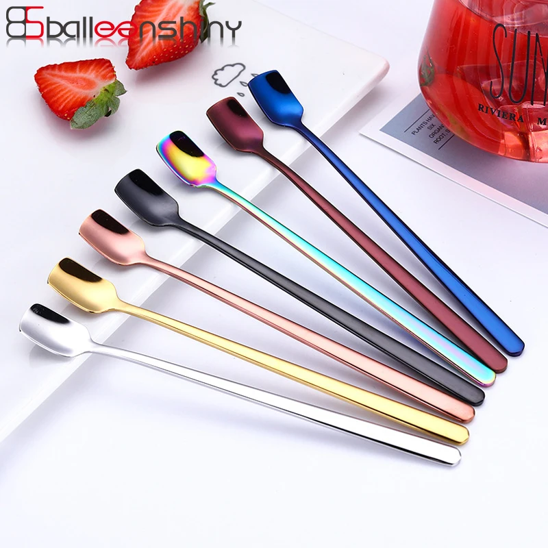 BalleenShiny Stainless Steel Cupola Dessert Spoon Colorful Long Handle Bar Square Scoop Honey Coffee Stir Mug Decor Tableware
BalleenShiny Stainless Steel Cupola Dessert Spoon Colorful Long Handle Bar Square Scoop Honey Coffee Stir Mug Decor Tableware
