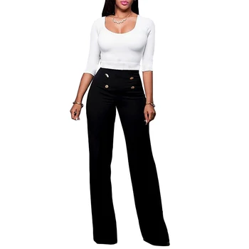 Women's Plus Size High Waist Elastic Waist Splice Button Wide Leg Pants Woman Trousers
Women's Plus Size High Waist Elastic Waist Splice Button Wide Leg Pants Woman Trousers