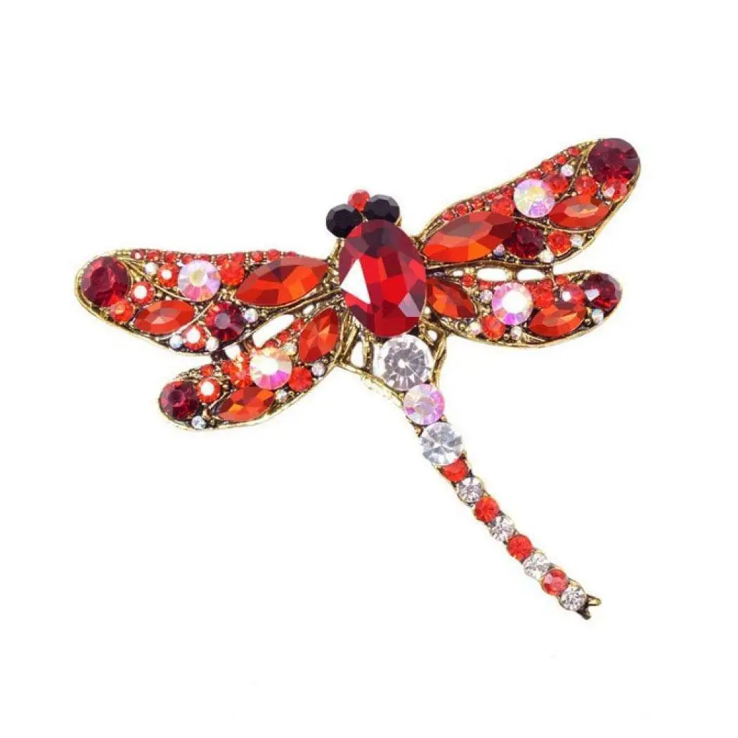 Women Casual Dragonfly Shape Rhinestone Brooches Fashion Pins | Украшения и аксессуары