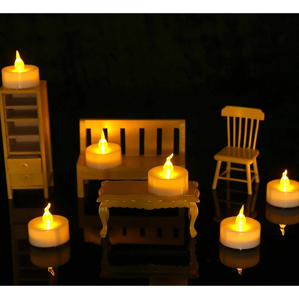 24Pcs Yellow LED Candles Tea Light Batteries Included Flickering Flameless Bougie Electric Wedding Birthday Party Decoration
24Pcs Yellow LED Candles Tea Light Batteries Included Flickering Flameless Bougie Electric Wedding Birthday Party Decoration