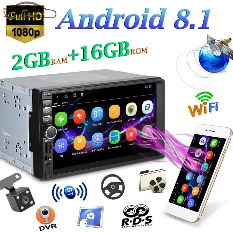 Android 8.1 Quad Core Touch Screen Multimidia Car Stereo MP5 Player GPS Navi RDS AM FM Radio Bluetooth WiFi BT+ Camera
Android 8.1 Quad Core Touch Screen Multimidia Car Stereo MP5 Player GPS Navi RDS AM FM Radio Bluetooth WiFi BT+ Camera