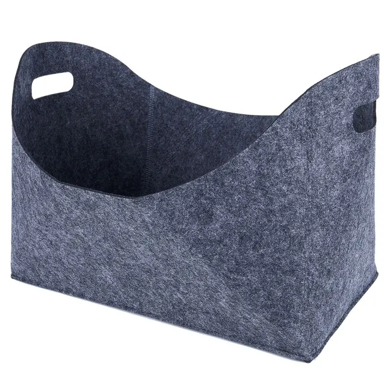 2 pieces felt basket for firewood, firewood basket, oval shape, with two handles, anthracite, 39 x 22 x 27.5 cmd
2 pieces felt basket for firewood, firewood basket, oval shape, with two handles, anthracite, 39 x 22 x 27.5 cmd