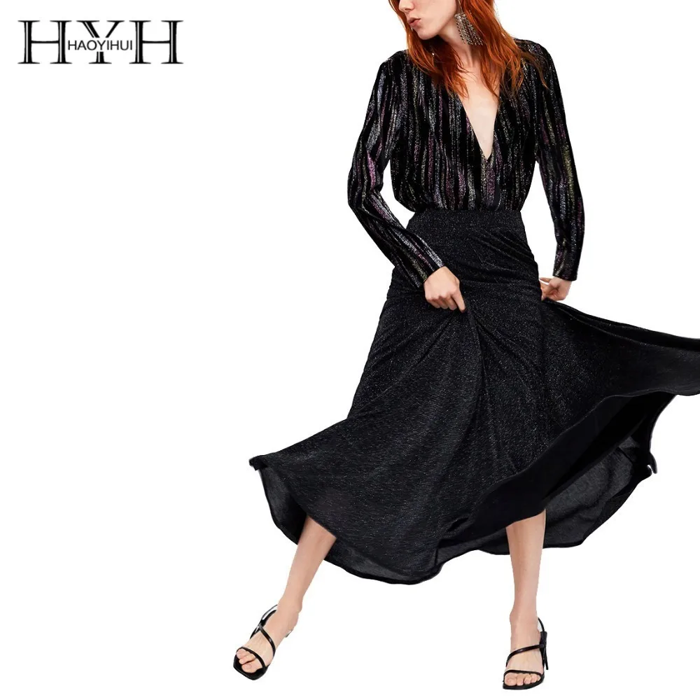 HYH HAOYIHUI 2019 New Spring Women Temperament A-shaped Pleated Shiny Half-length Skirt
HYH HAOYIHUI 2019 New Spring Women Temperament A-shaped Pleated Shiny Half-length Skirt