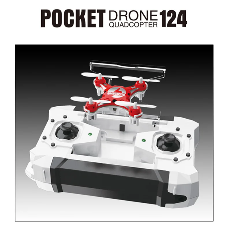 

RC Drone Dron 2.4G 4CH 6-Axis Gyro RTF Pocket Headless Mode Quadcopter Aircraft Toy FQ777 - 124 Drones Copters Kids Xmas Gifts