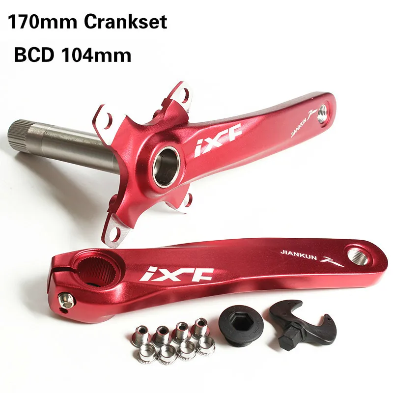CNC Untralight Bicycle Crankset MTB Road Bicycle Crank Set With Axis Aluminmum Alloy Crank For BCD104 Bicycle Dh Crank Group
CNC Untralight Bicycle Crankset MTB Road Bicycle Crank Set With Axis Aluminmum Alloy Crank For BCD104 Bicycle Dh Crank Group