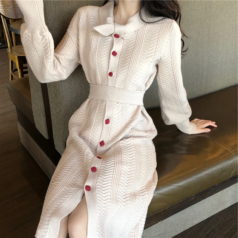 Spring Autumn Dress for Women Korean Vintage Party Dress 2019 black dress Knit Dresses Woman Clothes Vestidos Robe Femme MY2180
Spring Autumn Dress for Women Korean Vintage Party Dress 2019 black dress Knit Dresses Woman Clothes Vestidos Robe Femme MY2180