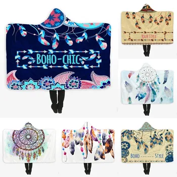 Dreamcatcher Hoodie Blanket Thickening Wearable Fleece Thin Quilt Sofa/bed/plane Travel Bedding Throw Blanket In Cap Warm
Dreamcatcher Hoodie Blanket Thickening Wearable Fleece Thin Quilt Sofa/bed/plane Travel Bedding Throw Blanket In Cap Warm