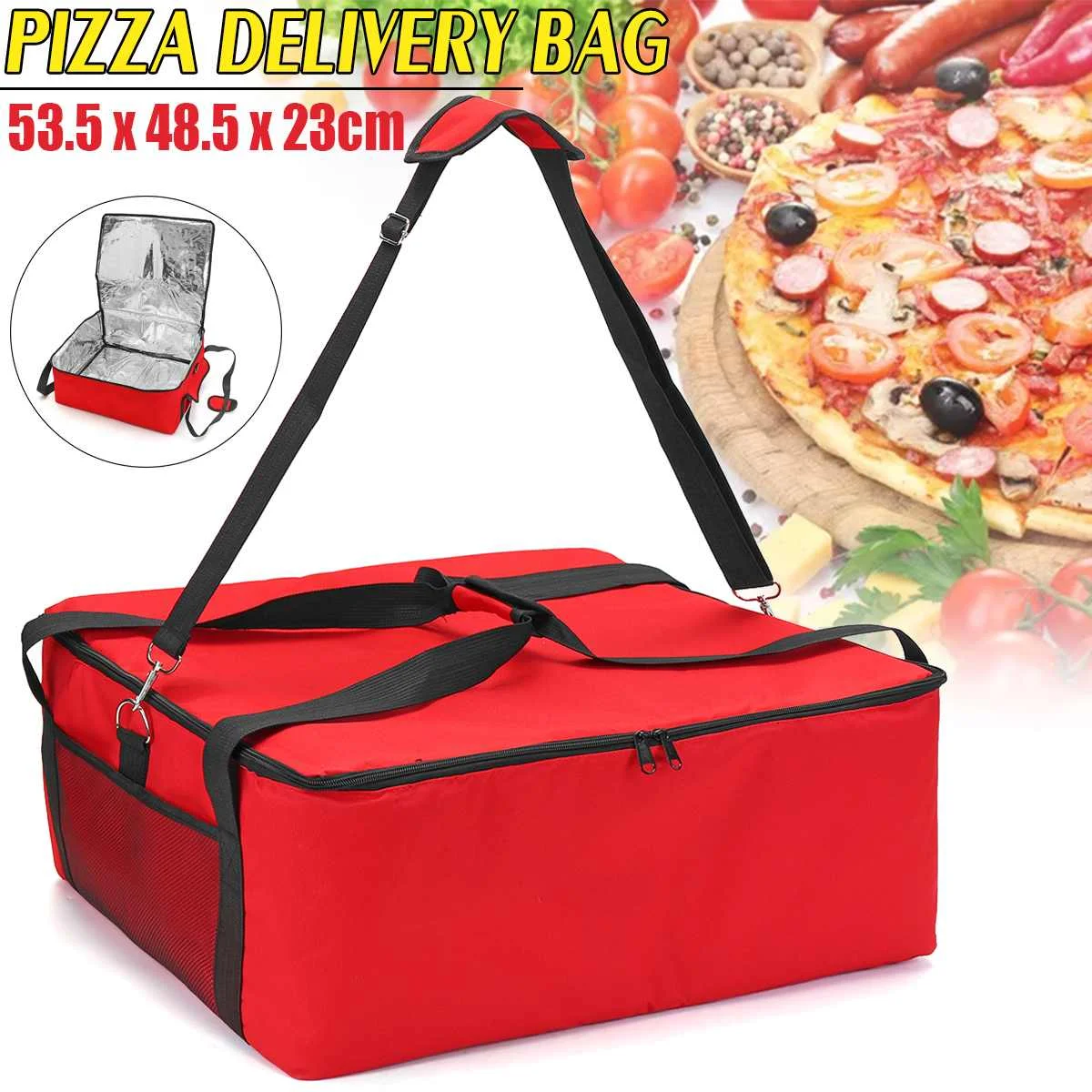For 16'' Extra Large and high Thickening Cooler Bag Ice Pack Insulated Lunch Pizza Bag Fresh Food Portable Delivery Lunch Box
For 16'' Extra Large and high Thickening Cooler Bag Ice Pack Insulated Lunch Pizza Bag Fresh Food Portable Delivery Lunch Box