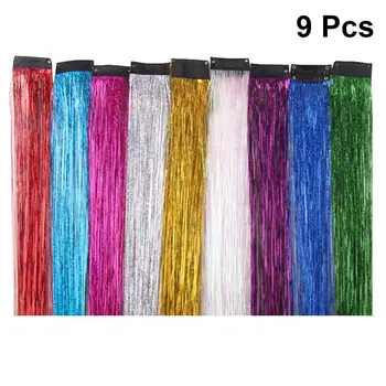 9pcs Colored Clip in Hair Extensions Dazzle Colour Fiber Fake Hair Pieces Fashion Hairpieces
9pcs Colored Clip in Hair Extensions Dazzle Colour Fiber Fake Hair Pieces Fashion Hairpieces