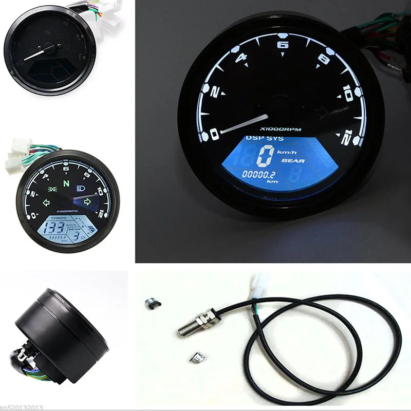 Universal Digital Motorcycle LCD Screen Speedometer Odometer Techometer Gauge Dual Speed
Universal Digital Motorcycle LCD Screen Speedometer Odometer Techometer Gauge Dual Speed