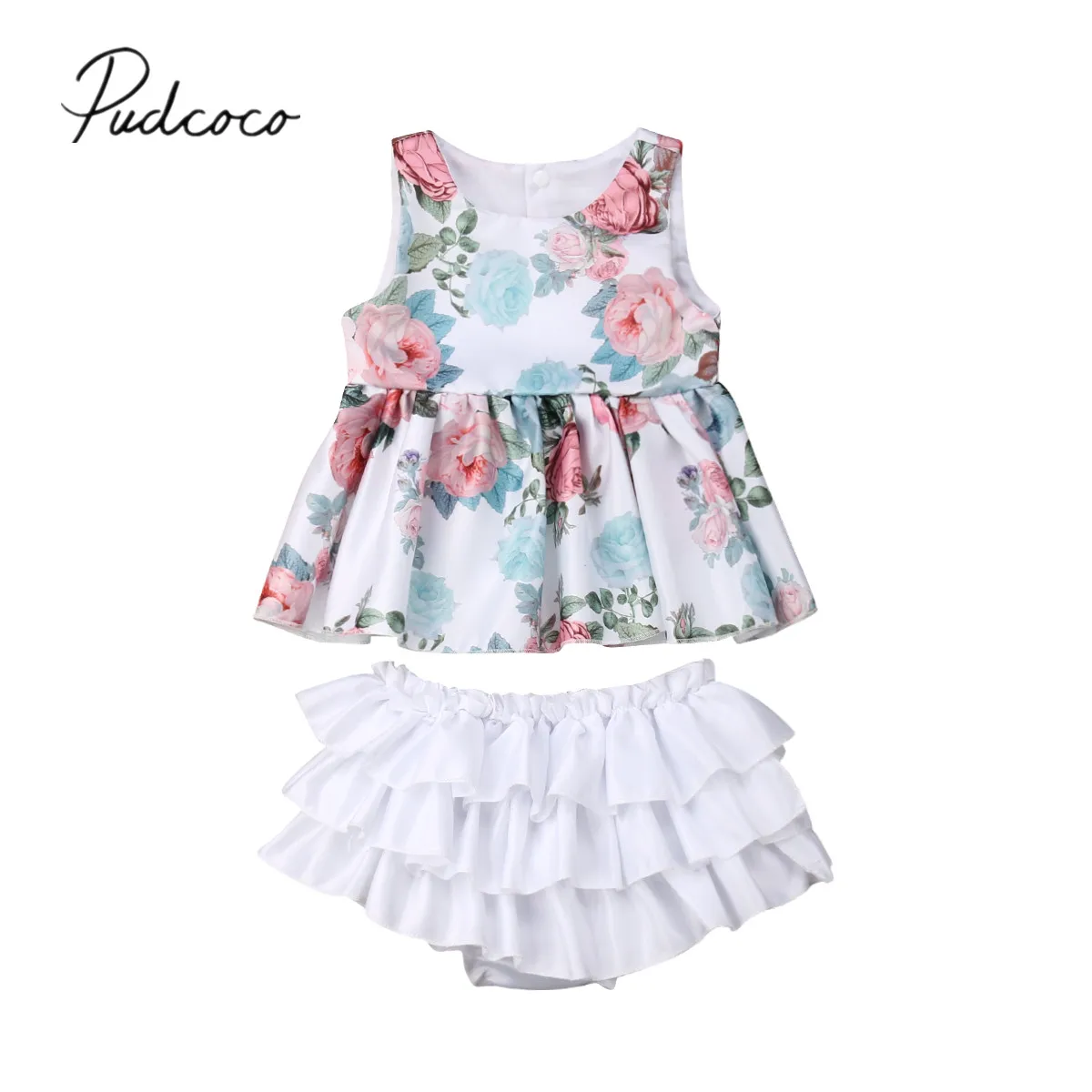 2019 Brand New 0-18M Toddler Kids Baby Girls Summer Clothes 2PCS Flowers Print Sleeveless Vest Tops+White Ruffles PP Shorts
2019 Brand New 0-18M Toddler Kids Baby Girls Summer Clothes 2PCS Flowers Print Sleeveless Vest Tops+White Ruffles PP Shorts