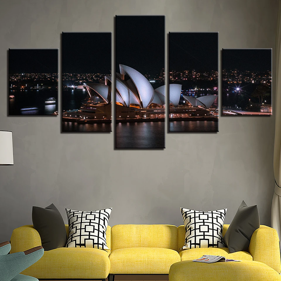 Canvas HD Print Wall Art Landscape Modular Pictures 5 Pieces Sydney Opera House Night Paintings Home Decor Living Room Posters
Canvas HD Print Wall Art Landscape Modular Pictures 5 Pieces Sydney Opera House Night Paintings Home Decor Living Room Posters