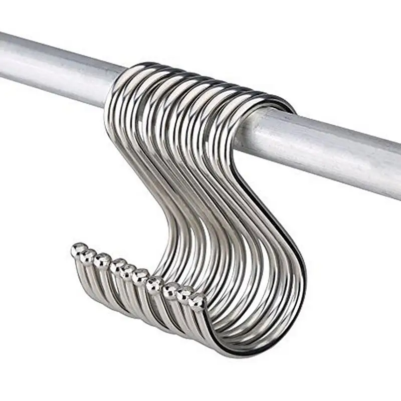 10pcs/set Stainless Steel Hook Multi-use S Shaped Hooks Kitchen Hanging Hanger Storage Holders Hooks Household Essential #YO
10pcs/set Stainless Steel Hook Multi-use S Shaped Hooks Kitchen Hanging Hanger Storage Holders Hooks Household Essential #YO