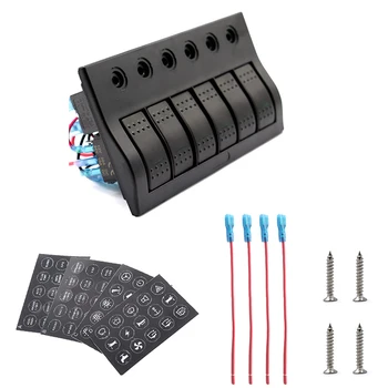 30V Yacht Cockpit Control Car Panel Switch Conversion Accessories Marine Switch Button for Speedboat 12-24V Vehicle 6pcs
30V Yacht Cockpit Control Car Panel Switch Conversion Accessories Marine Switch Button for Speedboat 12-24V Vehicle 6pcs