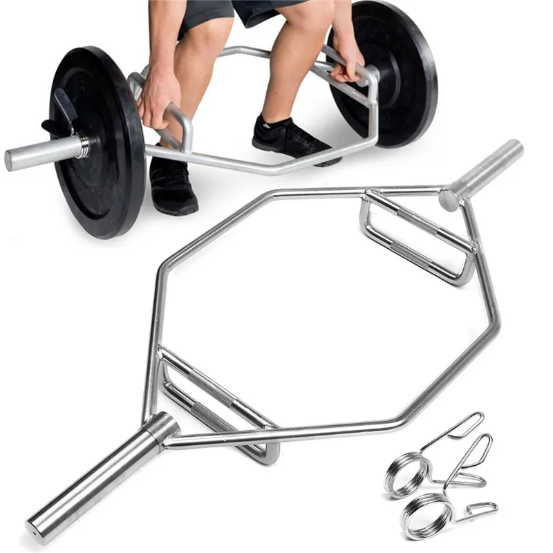 145cm Silver Steel Hex Shrug Deadlift Bar Barbell Crossfit Gym Weightlifting Bench Gym Professional Fitness Exercise Equipment
145cm Silver Steel Hex Shrug Deadlift Bar Barbell Crossfit Gym Weightlifting Bench Gym Professional Fitness Exercise Equipment