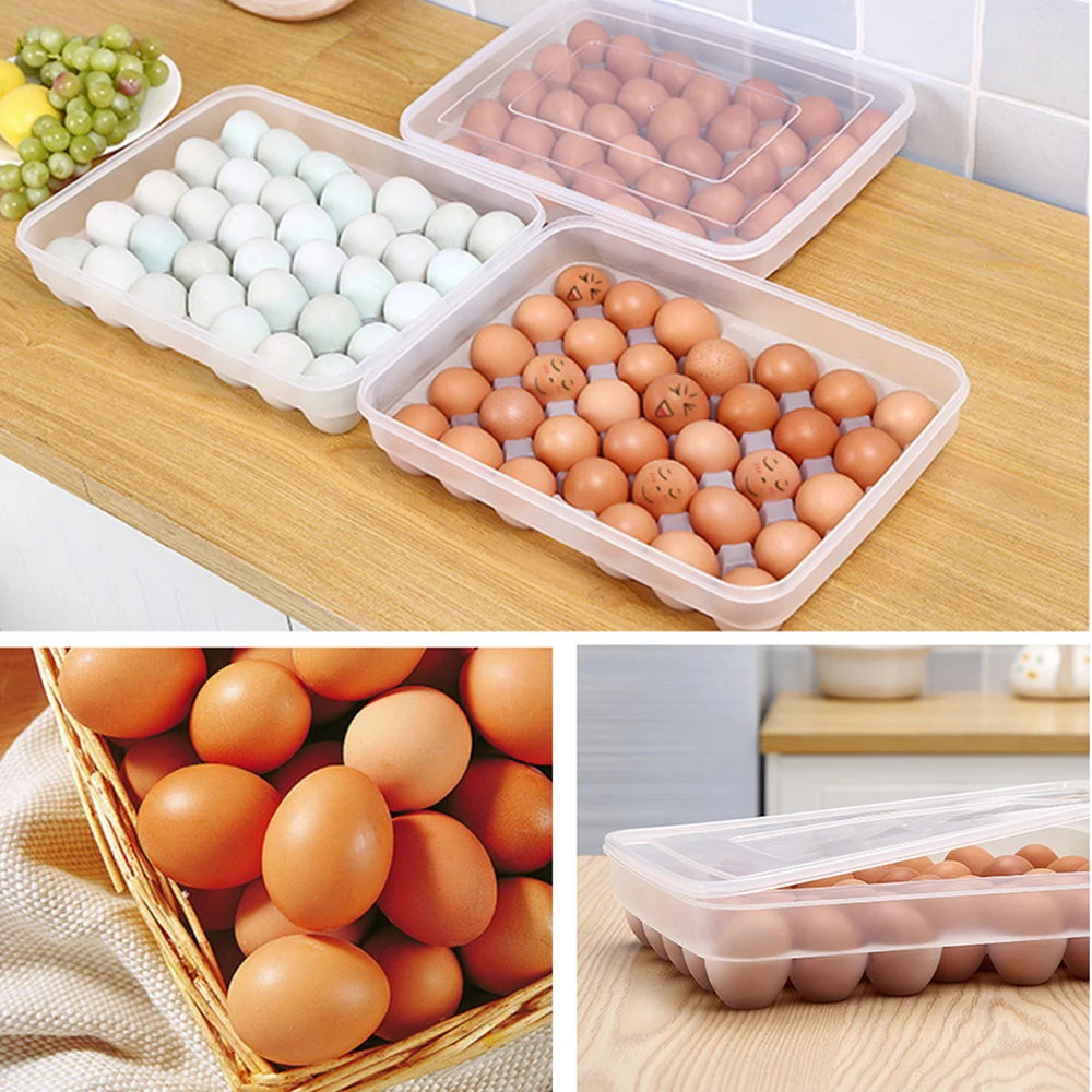 Clear 34 Grid Single-Layer Egg Box Basket Organizer Plastic Egg Food Container Storage Box Home Kitchen Case Egg Box
Clear 34 Grid Single-Layer Egg Box Basket Organizer Plastic Egg Food Container Storage Box Home Kitchen Case Egg Box